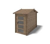 Caseta de jardín de madera 4,50 m2 - 1,50x3 m - 28 mm - impregnada - dom673 - altanka