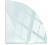 Placa de cristal para chimenea, zócalo protector de chimenea, diseño moderno | transparente | cuarto | 1/4 100x100