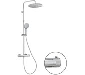 Columna de ducha redonda en inox bruma