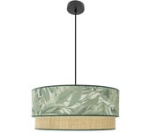 Colgante con doble pantalla congo verde 3 luces