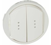 Legrand 068004 - tapacubos blanco - doble interruptor / empujador - luz / iluminado - c…liane
