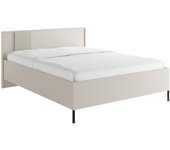 Cama lunole 105, doble, de color marrón claro, 160x200, mdf, aglomerado laminado, somieres, 171x212x102cm