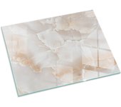 Placa de cristal para chimenea, zócalo protector de chimenea, diseño moderno | 80x60 | rectángulo | patrón de piedra natural