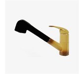 Grifo monomando para lavabo pani terra di france con ducha extraíble negro