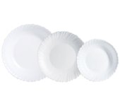 Ensaladera opal luminarc feston 18 piezas - 6 personas - blanco