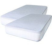 Pack 2 protectores de colchón cuna 70x140cm rizo 100% algodón fusionhome