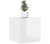 Mueble de pared para tv blanco con brillo 30,5x30x30 cm