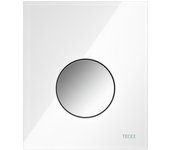 Placa de accionamiento para urinario tece teceloop vidrio teceloop con cartucho incluido, color: cristal blanco, teclas cromadas brillante