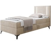 Cama continental memphis 146, continental, individuales, de color marrón claro, 80x200, tapiz, somieres, 85x207x106cm