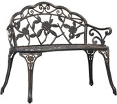 Banco de jardín muebles de terraza exterior bistro terraza 100 cm aluminio fundido bronce 02_0011138