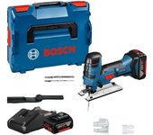 Sierra de calar 18v 2 baterías 4.0ah + cargador + l-boxx gst 18 v-li s bosch - 06015a5107