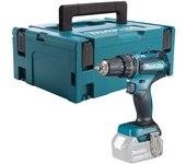 Makita - taladro-atornillador de impacto de iones de litio de 18 v ø 13 mm sin batería ni cargador - dhp485zj