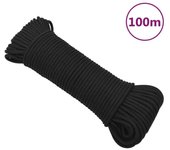 Cuerda de polipropileno negra 3mm 100m - ideal para actividades acquaticas