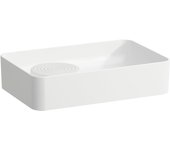 Laufen val lavabo bol, sin agujero para grifo, con rebosadero, us cerrado 550x360mm, h8122824001091, color: blanco con lcc