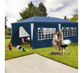 Carpa pabellón terraza impermeable - pabellón terraza con fijación, carpa de jardín perfecta para fiestas 3x6m azul