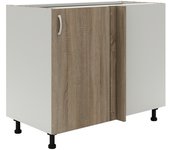 Mueble esquinero karo haaus, roble sonoma oscuro/blanco, 98 x 50 x 80 cm