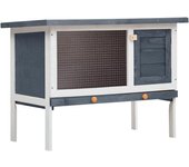 Conejera jaula exterior 1 nivel 90 x 45 x 65 cm madera gris 02_0000583