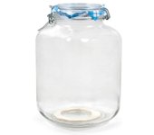 Tarro de vidrio hermético primizie, incluye junta de goma, bote, frasco multiusos para almacenar conservas, legumbres, pasta, galletas - 26 x 15,5 cm