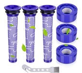 Filtros de repuesto para aspiradora dyson v8 v7 absolute animal motorhead,3 posfiltros hepa,3 prefiltros,reemplaza las piezas n° 965661-01 y 967478-01