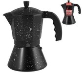 Cafetera de aluminio con decoración de piedra de inducción para 9 tazas.