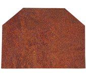 Placas de chimenea de hierro fundido biscottini 88x3x64 cm | frente de chimenea efecto óxido | placa de hierro fundido para optimizar el calor