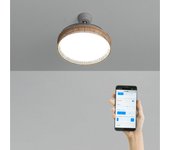 Wind clear rattan - ventilador de techo 40w silencioso ø107cm aspas retráctiles con luz led de 36w con wifi y mando a distancia