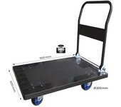 Carro de plástico stockman con respaldo abatible 500 kg - cp50pu