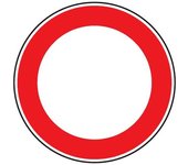 Panel de señalización interdit de transit