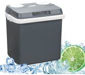 Nevera eléctrica 32 l (gris) mini nevera 230 v y 12 v para autocaravana fría y caliente modo eco