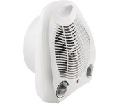 Calefactor vertical con asa, 2000w, 2 velocidades + aire frío, termostato, piloto luminoso, termo ventilador para baño, habitaciones (blanco, 27 x 21