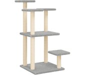 Rascadores para gatos con plataformas claro 98,5 cm gris 02_0022794