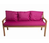 Cojín de banco 170x50/3x50x56cm, cojín de exterior, cojines para columpio de jardín de 3 plazas rosa, cojín de asiento, cojín de respaldo