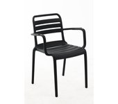 Silla belia con brazos - negro