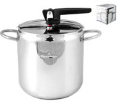 Olla a presión de acero inoxidable officine standard 4205 sara 9 litros gris
