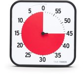 Time timer grande originale 30x30cm - magnetico - conto alla rovescia visivo. timer da 60 minuti per aule, riunioni, uffici e strumento di studio a do