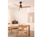 Windstylance dc - función verano/invierno - ventilador de techo 40w silencioso ø132 cm con luz con controlador de pared
