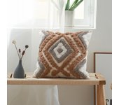 Cojín cuadrado en algodón estilo boho bali (45x45 cm) funda + relleno - kali