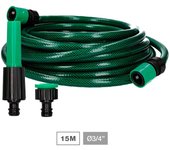 Kit manguera jardín ø3/4 19mm 15m 3 capas