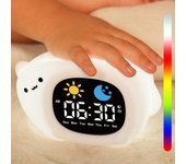 Reloj despertador para niños, reloj despertador digital para niños con luz nocturna, modo de repetición,apacidad de batería de 1800 mah