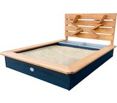 Axi lina arenero ninos de madera, arenero infantil con cubeta de agua y pared de juego | arenero equipado con juguetes de arena, pizarra, embudos y
