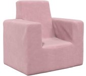 Maison exclusive - sofá para niños felpa suave rosa