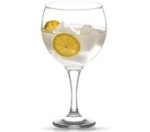 Tradineur - set de 6 copas modelo misket de cristal para cócteles, combinados, vino, resistentes, aptas para lavavajillas (645 ml, 20 x 10 cm)