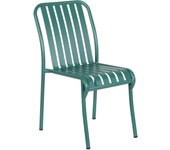 Silla de jardín de aluminio verde oscuro de diseño