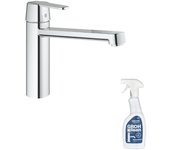Grohe get grifo de cocina cromado + limpiador grohclean