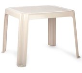 Mesa auxiliar de plástico, mesita baja, niños, polipropileno, estructura sólida, interior y exterior, salón, jardín, fabricada en españa (topo - 54 x