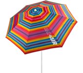 Aktive sombrilla playa antiviento 8 varillas 220 cm rayas multicolor