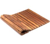Tarima de ducha madera de teca zenkooi ol01355 enrollable 66x86cm