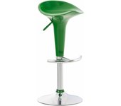 Taburete de bar de diseño de plástico verde giratorio y regulable en altura 10_0000717