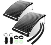 2x set calentador solar para piscina - calentador solar curvo para piscina, 15 l, ø38 mm, accesorios piscina