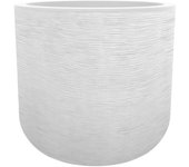 Pot de fleurs rond en plastique graphit up blanc cérusé - ø 40 cm - eda